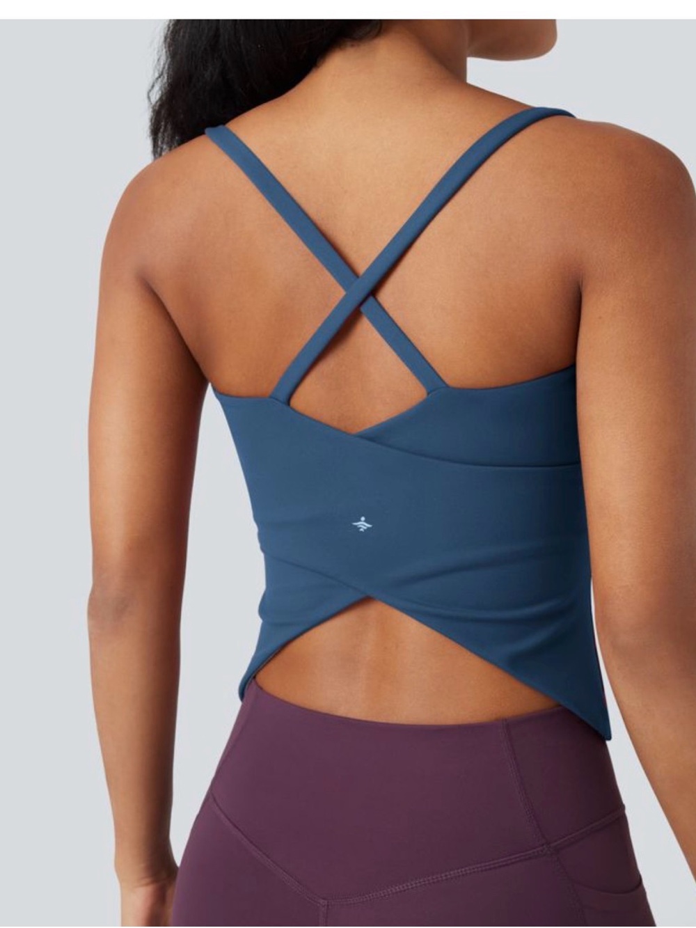 HALARA Cross-Back Active Tank - Teal Blue